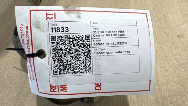 Holden WM VE Caprice V8 L98 automatic transmission lines - Image 3